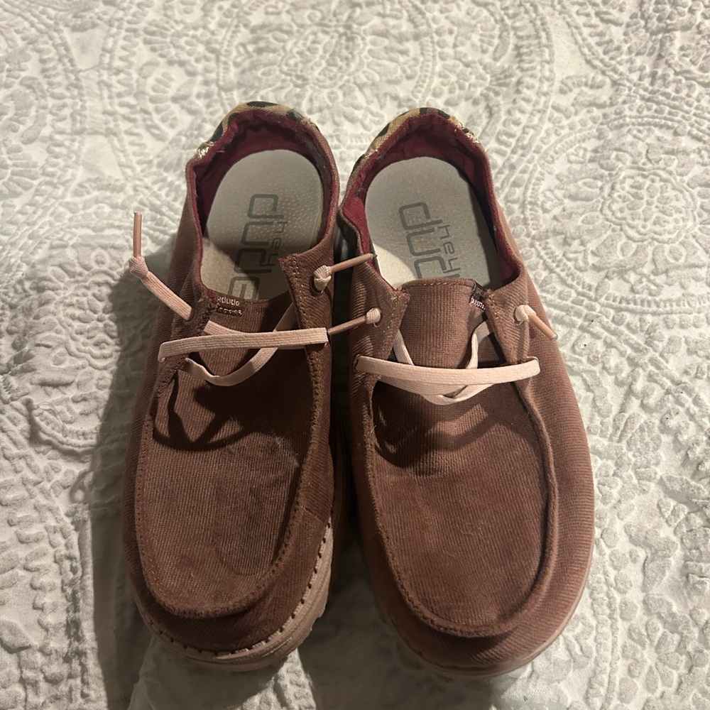 Hey Dude Corduroy Antique Rose Slip-Ons